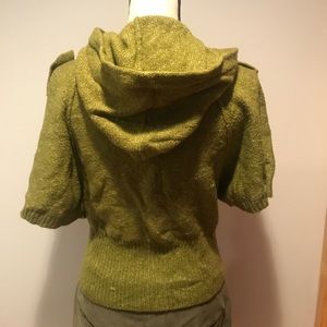 Guacamole Green Knit Hooded Sweater S/P